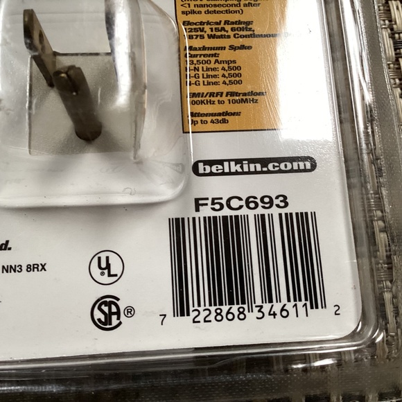 Belkin SurgeCube 270 joules Home/Office Grade F5C693 New - Picture 8 of 8